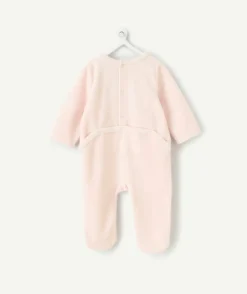 Lot de 2 pyjamas chaud effet velours naissance fille imprimé