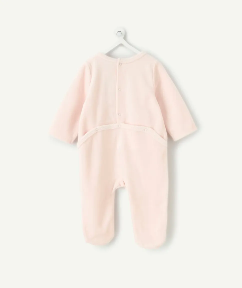 Lot de 2 pyjamas chaud effet velours naissance fille imprimé