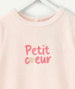 Lot de 2 pyjamas chaud effet velours naissance fille imprimé
