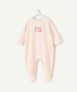 Lot de 2 pyjamas chaud effet velours naissance fille imprimé