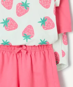 Lot de 2 pyjamas deux pièces fille coton imprimé