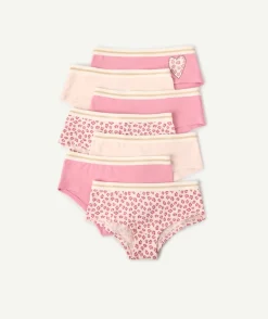 Lot de shorties fille imprimées rose