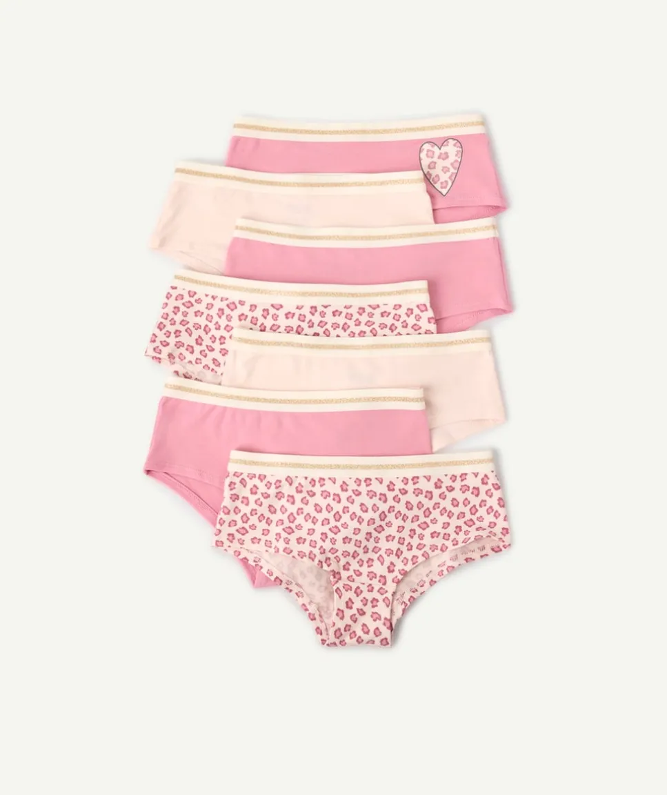 Lot de shorties fille imprimées rose