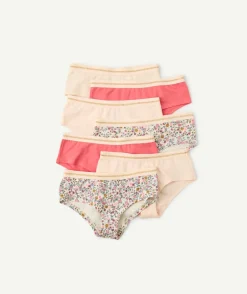 Lot de 7 shorties fille imprimé fleuri
