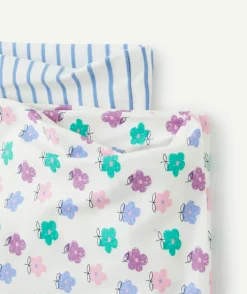 Lot de 2 snoods bébé fille avec imprimé coloris pastel