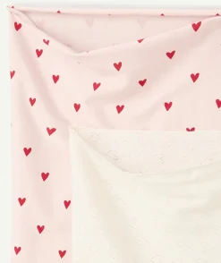 Lot de 2 snoods bébé fille en coton bio écru et rose pâle