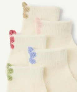 Lot de 5 socquettes bébé fille colorées