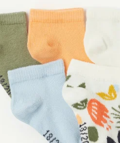 Lot de 5 socquettes bébé garçon colorées