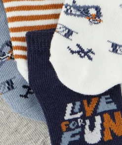 Lot de 5 socquettes bébé garçon thème nuages et avions