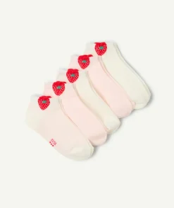 Lot de 5 socquettes fille motif fraise