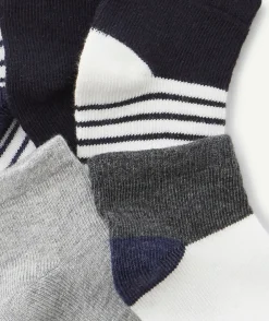 Lot de 5 socquettes unies et rayées