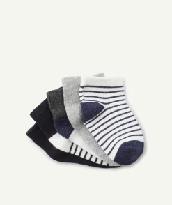 Lot de 5 socquettes unies et rayées