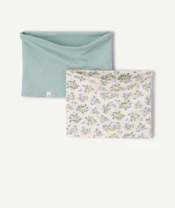 Lot de 2 tours de cou fille fleuris