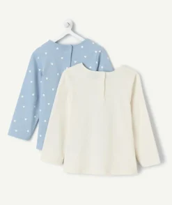 Lot de 2 t-shirts bébé fille imprimés coeurs