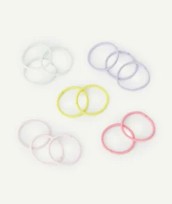 Lot d'élastiques bébé fille multicolores