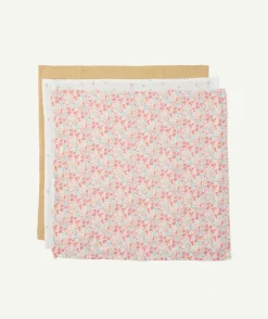 Lot 3 langes bébé fille coton imprimé fleurs