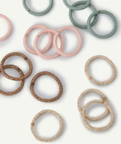 Lot élastiques à cheveux pailletés multicolores