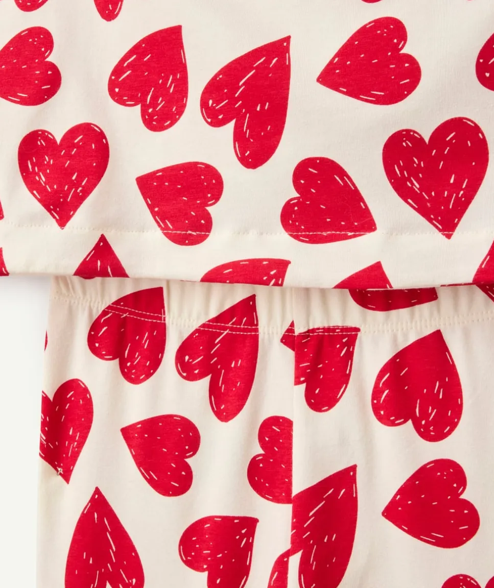 Lot 2 pyjamas coton fille cœurs