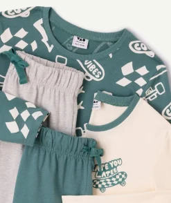 Lot 2 pyjamas garçon en coton imprimé skateboard
