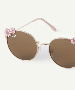 Lunettes de soleil fille avec fleurs