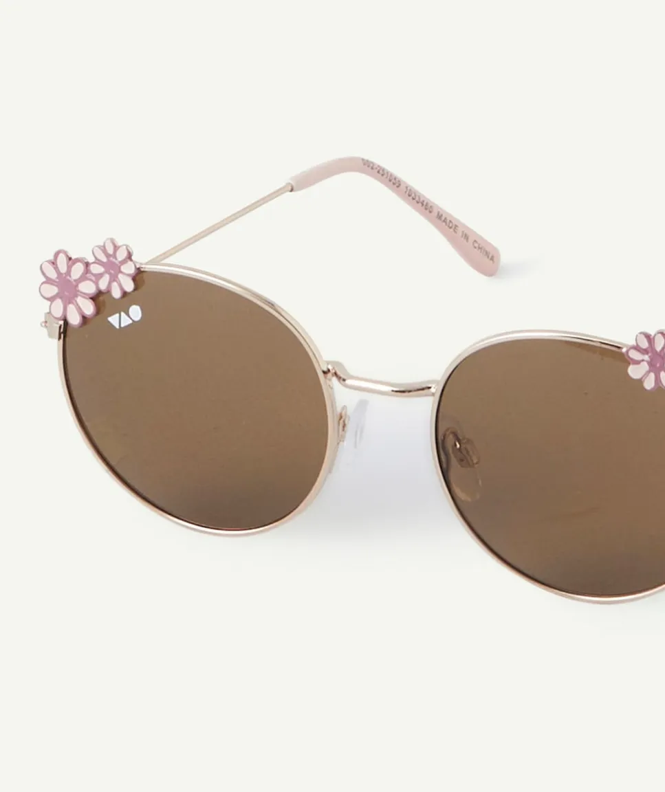 Lunettes de soleil fille avec fleurs