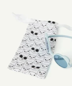 Lunettes de soleil ourson bleues et souples 0-12 mois