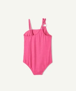Maillot de bain fille 1 pièce rose pailleté