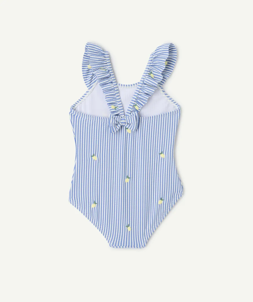 Maillot de bain 1 pièce bébé fille rayé à motifs