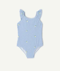 Maillot de bain 1 pièce bébé fille rayé à motifs