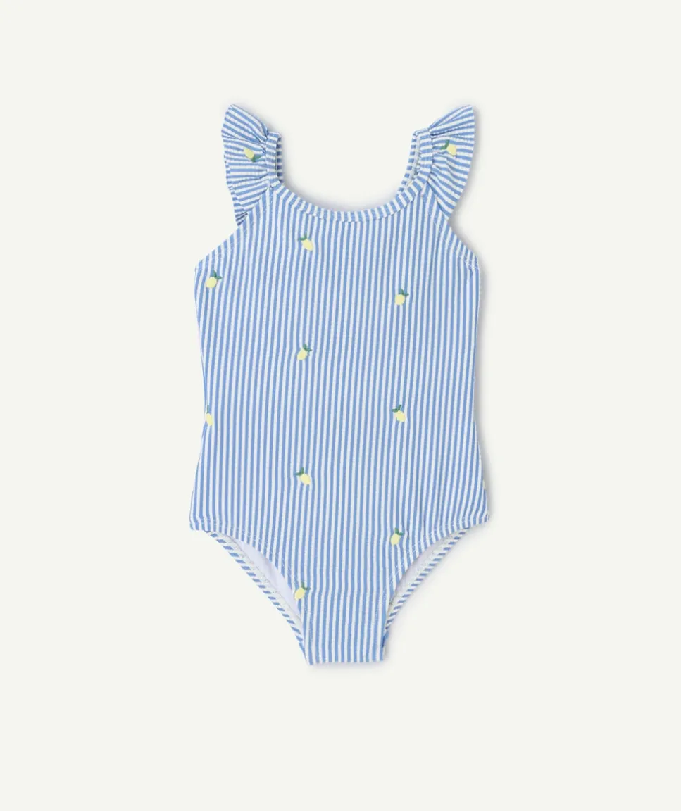 Maillot de bain 1 pièce bébé fille rayé à motifs