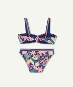 Maillot de bain 2 pièces fille imprimé floral