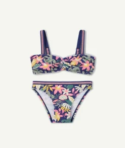 Maillot de bain 2 pièces fille imprimé floral