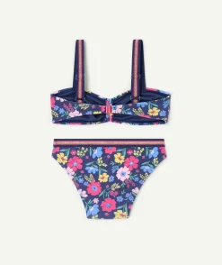Maillot de bain 2 pièces fille multicolore imprimé floral