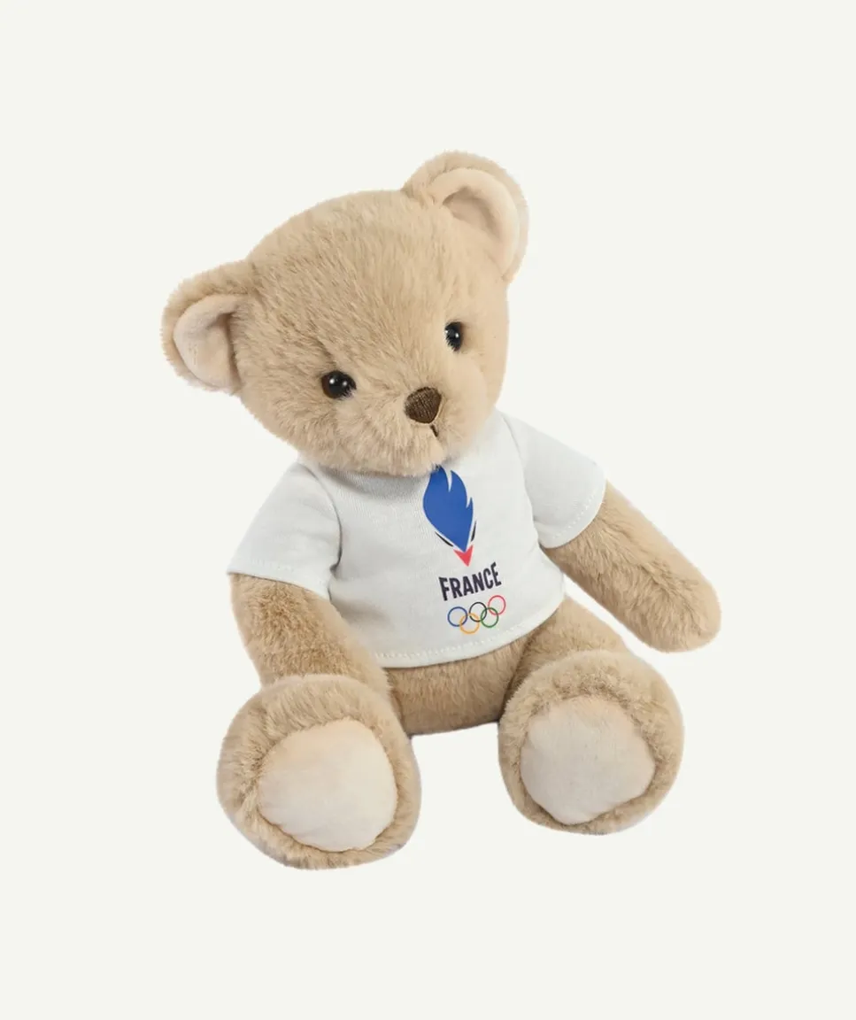 Ours beige avec t-shirt equipe de france - 30 cm