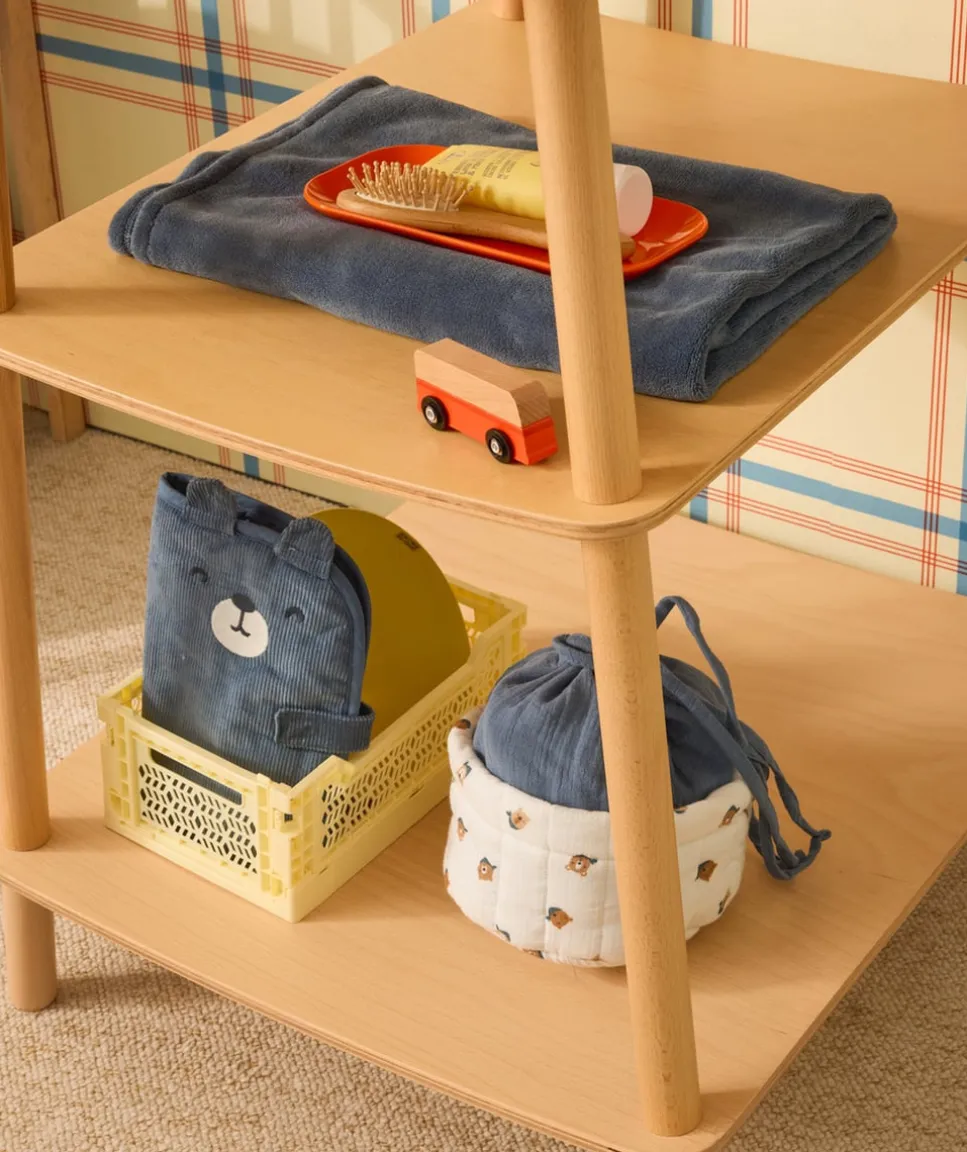 Panier de rangement bébé garçon imprimé oursons