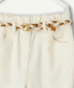 Pantalon bébé fille droit écru