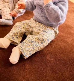 Pantalon bébé fille droit imprimé fleuri