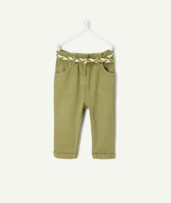 Pantalon bébé fille droit vert