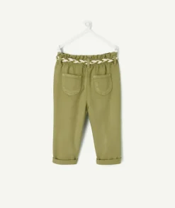 Pantalon bébé fille droit vert