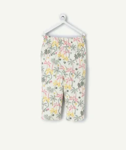 Pantalon bébé fille imprimé tropical