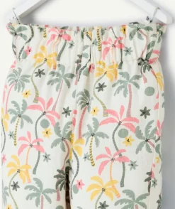 Pantalon bébé fille imprimé tropical