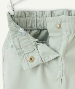 Pantalon bébé fille relax vert pastel