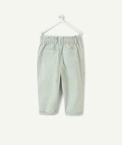 Pantalon bébé fille relax vert pastel