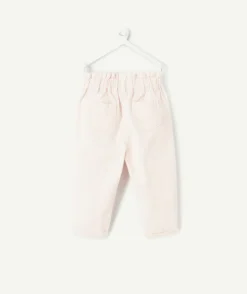 Pantalon bébé fille rose coupe droite