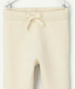 Pantalon bébé garçon en maille écru