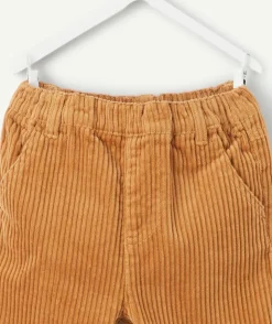 Pantalon bébé garçon en velours côtelé camel
