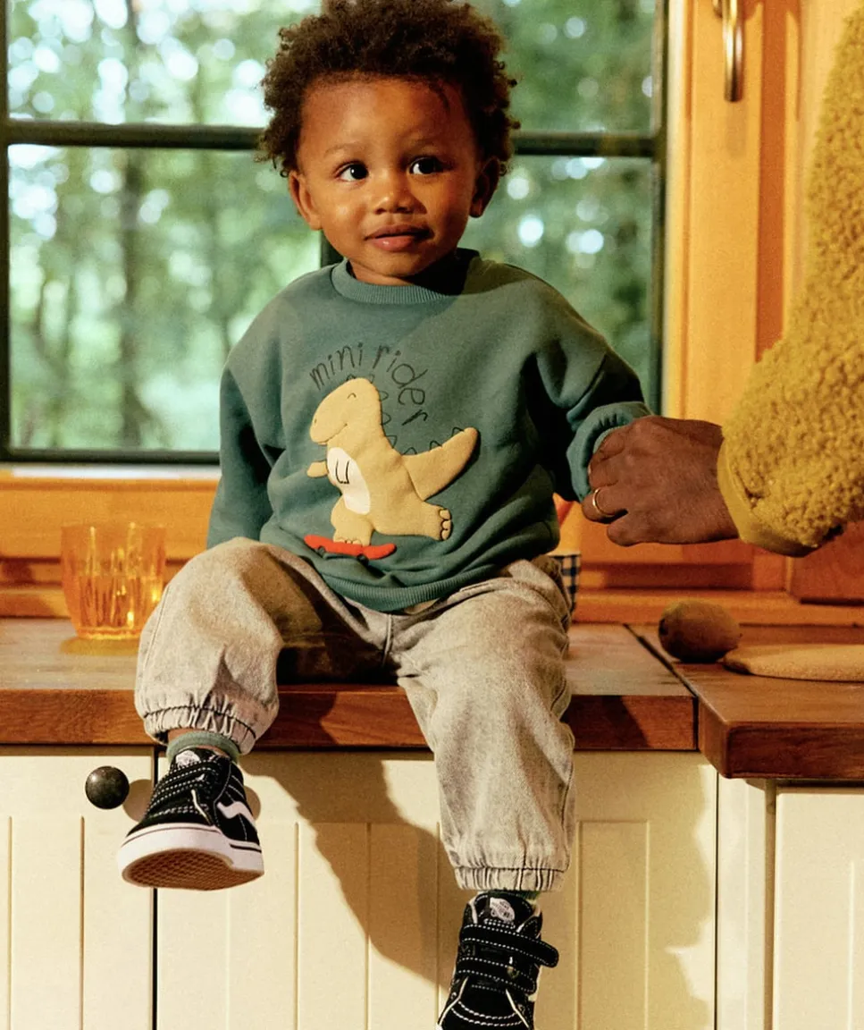 Pantalon bébé garçon gris délavé