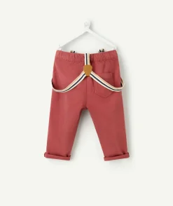 Pantalon bébé garçon rouge avec bretelles