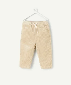 Pantalon bébé garçon velours côtelé beige
