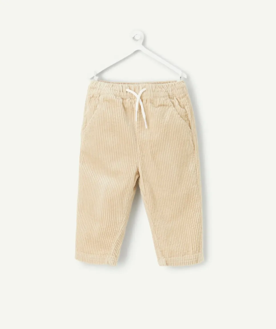 Pantalon bébé garçon velours côtelé beige